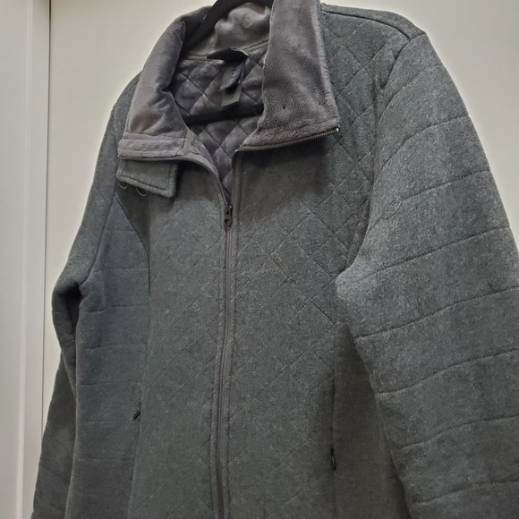 The North Face Caroluna Grey Quilted Fleece Jacket Size XL - Picture 3 of 9